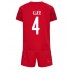 Billige Danmark Simon Kjaer #4 Børnetøj Hjemmebanetrøje til baby VM 2022 Kortærmet (+ korte bukser)